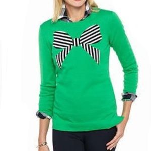 Crown & Ivy Green Bow Sweater, Extra Small
